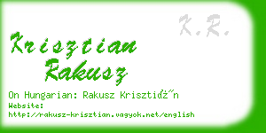 krisztian rakusz business card